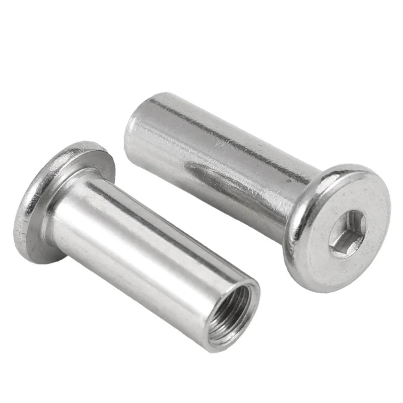 Binding Barrel Nut M2 M3 M4 M5 M6 M8 M10 304 Stainless Steel Hex Socket Cap Furniture Rivet Insert Nut for TV Wall Mount