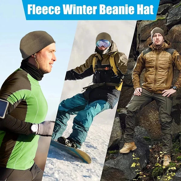 WRELS Winter Cycling Cap Windproof Thermal Ski Helmet Liner Running Skiing Motorcycle Earmuffs Hat Outdoors Cycling Helmet Liner