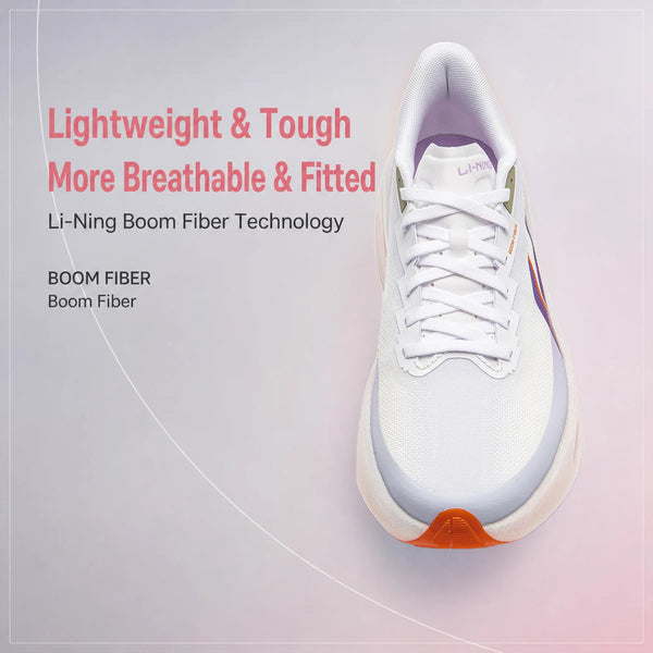ស្បែកជើងរត់ Li-Ning CHAOYING PRO Cushion សម្រាប់នារី SUPER BOOM ទម្ងន់ស្រាល មានខ្យល់ចេញចូលបានល្អ ស្បែកជើងកីឡាប្រចាំថ្ងៃ LiNing ARBW004