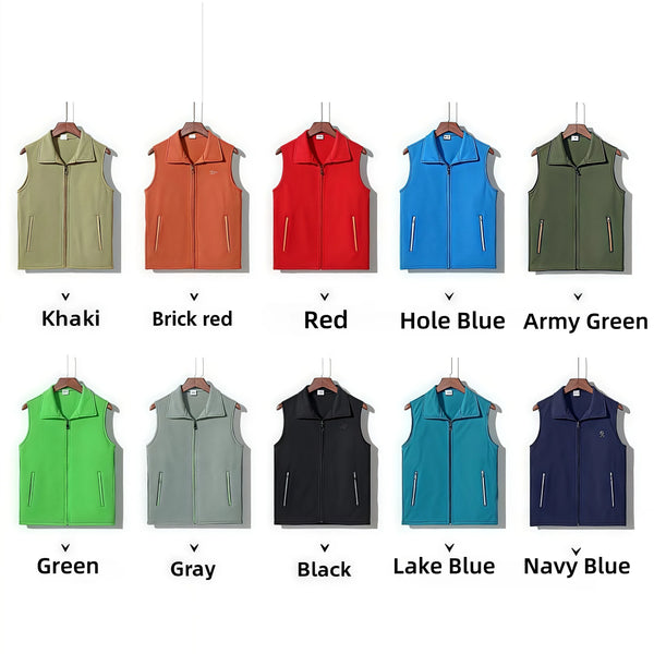 10 Colors Waterproof Oxford fabric single-layer vest lapel solid color work uniform team uniform volunteer charity custom vest
