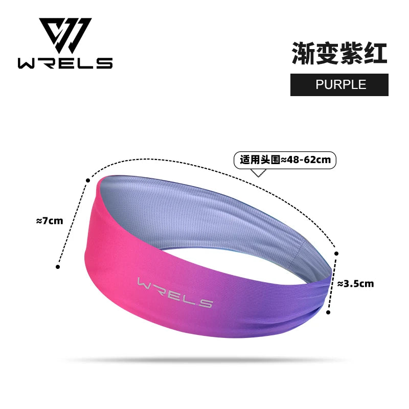 WRELS Sports Headband Elastic Sweatband for Men Women Yoga Headbands Sweat-absorption non-slip Running Fitness Sweatband