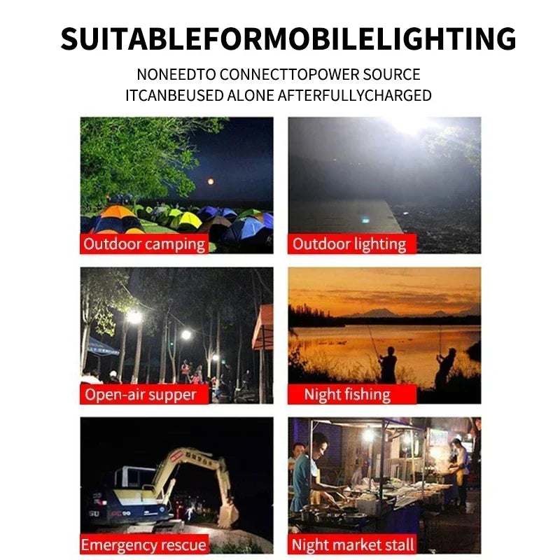 ភ្លើងសម្រាប់បោះតង់ ចង្កៀង LED ចល័ត អាចសាកបានដោយ USB អំពូលព្យួរក្រៅផ្ទះ ភ្លើងសង្គ្រោះបន្ទាន់សន្សំសំចៃថាមពលសម្រាប់តង់សួនច្បារ