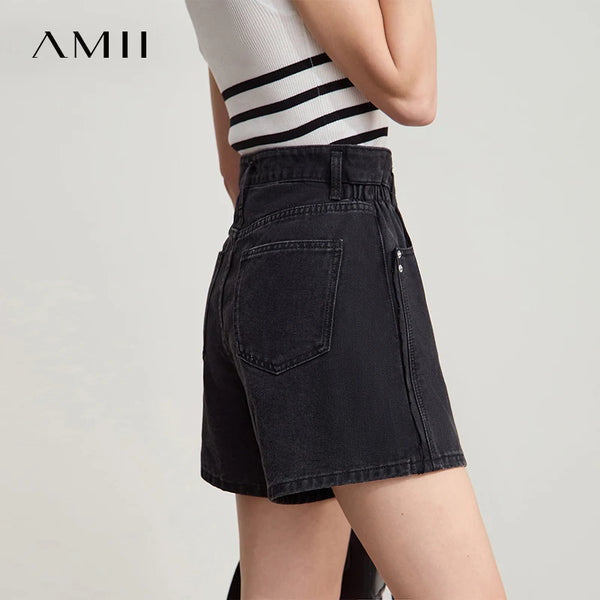 ខោខូវប៊យខ្លី AMII ធ្វើពីកប្បាសមានផាសុកភាព រលុងសម្រាប់ស្ត្រីរដូវក្តៅឆ្នាំ ២០២៥ ធម្មតាត្រង់បែបវីនថេចសម្រាប់ស្ត្រីការិយាល័យ ខោខូវប៊យទាន់សម័យ 12542245