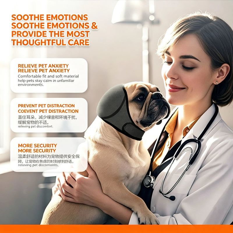 Pet Earmuffs, Waterproof Head Covers for Swimming in All Seasons, Noise Reduction, Sound Insulation, Emotional Comfort, Shock Pr
