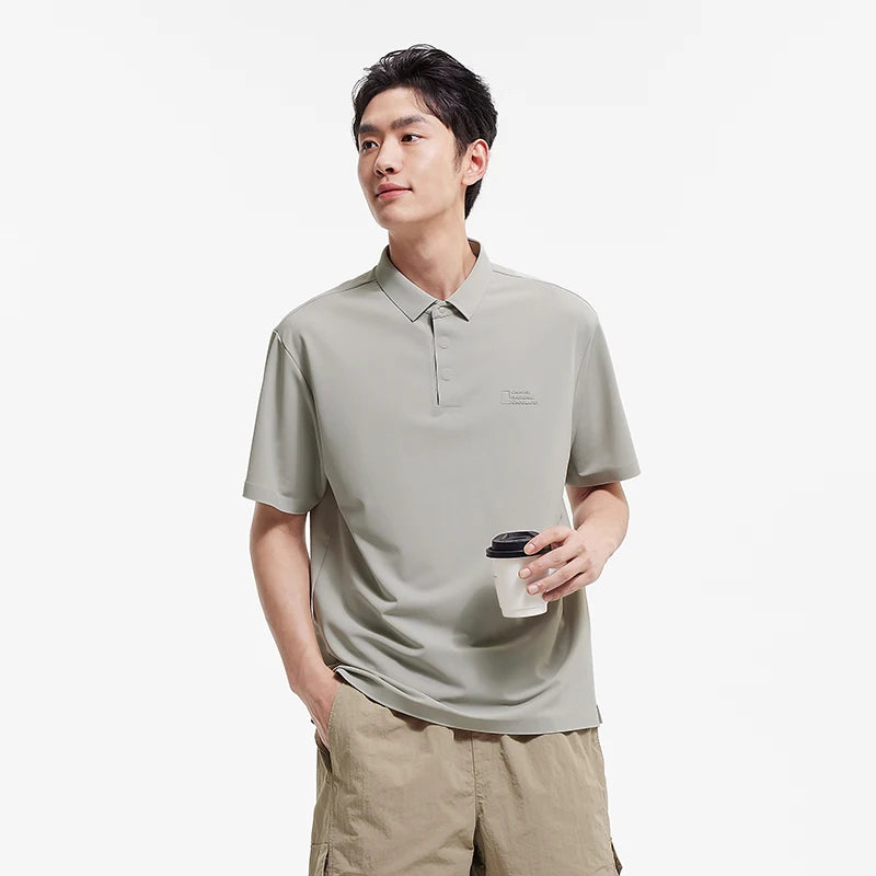 Semir Men Polo Shirt Solid Color Cool Feeling Business Lapel Knit 2026 Summer Urban Casual Style Soft Comfy Office Top