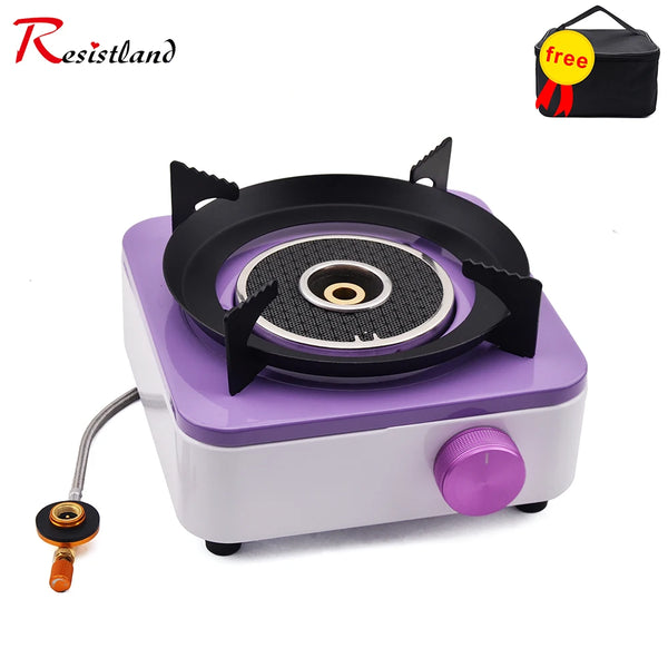 Infrared Stove Double-Core 5000W High-power  Portable Lightweight Gas Burner Split Cassette Stove Outdoor Camping  Picnic Hiking