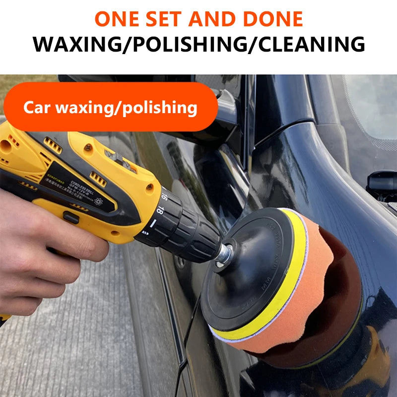 SEAMETAL 3/4/5inch Universal Car Polish Pad Set M10/M14 Soft Wool Machine Waxing Polisher Car Body Polishing Discs Car Accessory