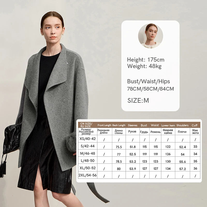 Amii Women's Coat 2026 Winter New Elegant Versatile Loose Wool Coats for Woman Long Sleeve Asymmetry Overcoat Female 12544041