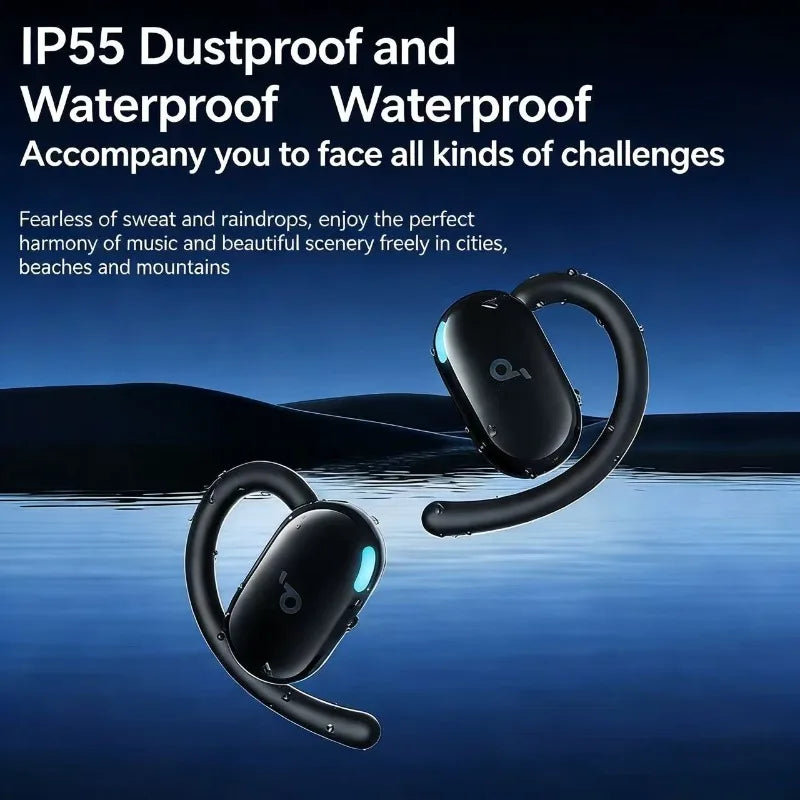 កាសស្តាប់ត្រចៀកប៊្លូធូស SOUNDCORE V20i បើកកម្មវិធីកាត់បន្ថយសំឡេងរំខានកីឡា កាសស្តាប់ត្រចៀកព្យួរសម្រាប់ភ្ជាប់ជាមួយឆ្អឹង
