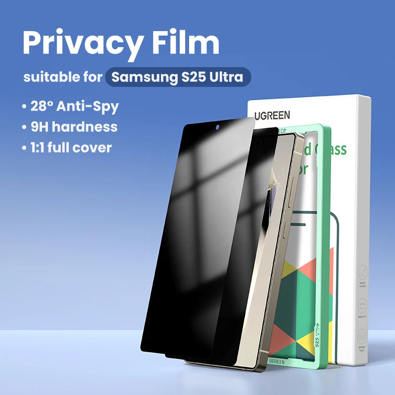 UGREEN  2PCS Screen Protector for Samsung Galaxy S25 Ultra Glass Film for Samsung S24 S25 Ultra S24Ultra Protective Films HD