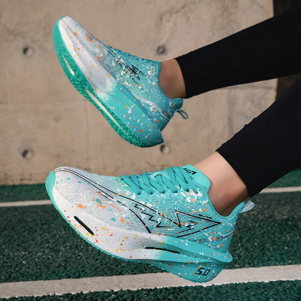 Couples breathable light running shoes four seasons unisex racing sneakers fashion soft-sole men women casual speed sports shoes