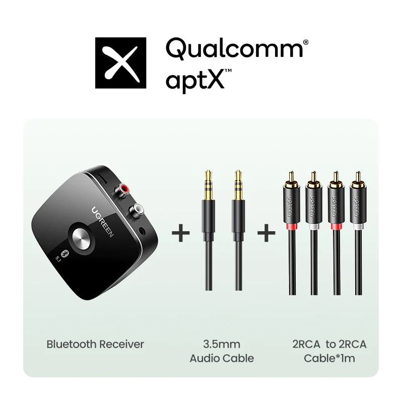 【RU special】 UGREEN RCA Bluetooth aptX / aptX HD For Speaker Earphones Adapter