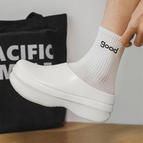 Hotel Chef Slippers Four Season New Non-slip Waterproof Oil-proof Soft-sole Kitchen Work Shoes Men's Outdoor Casual Safety Shoes