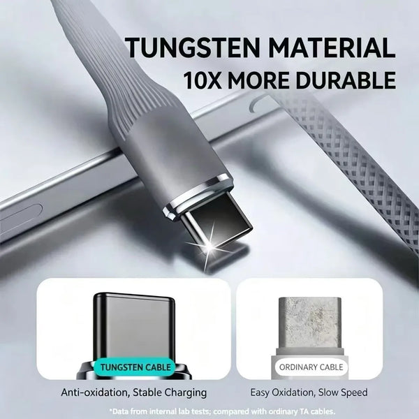 100W Super Fast Charging Type-C Data Cable for Huawei Apple Xiaomi OPPO Car Charging Compatible High-Speed USB Cable