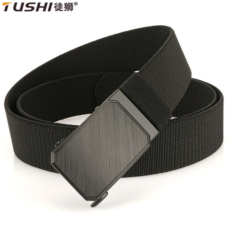TUSHI New Tactical Outdoor Belt for Men and Women Alloy Buckle Quick Release Elastic Belt Casual Belt Jean Waistband Accessories