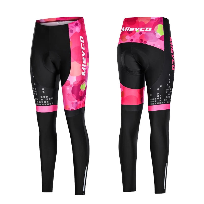 Women's Cycling Pants 3D Gel Padded Quick Dry Breathable Long Trousers for Spring Autumn MTB Road Bike Riding Sportswear