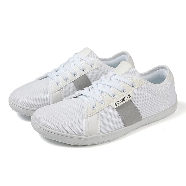 Extra Width Barefoot Shoes Wide Box Toe Shoes Minimalist Nonslip Outdoor Casual Flat Walking Sneakers Zero Drop Breathable Mesh