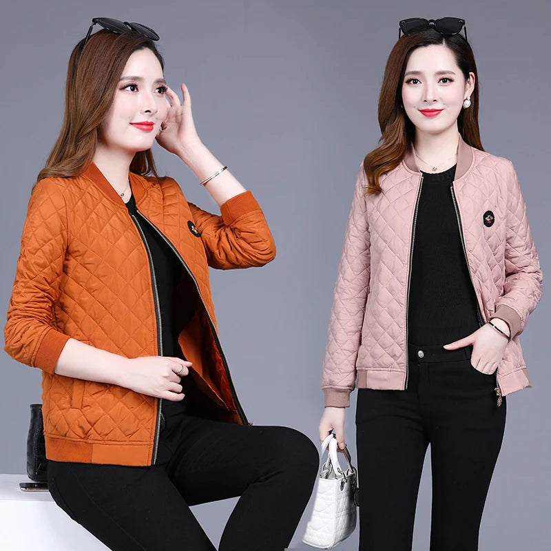 អាវធំស្តើងរដូវស្លឹកឈើជ្រុះក V អាវធំភួយសម្រាប់ស្ត្រីវ័យកណ្តាល អាវធំក្តៅឧណ្ហៗ អំណោយរបស់ម្តាយ