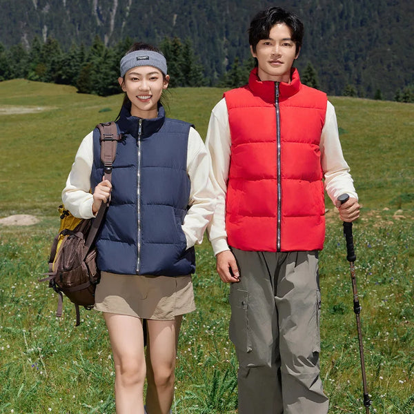 Thickened down vest for warm Autumn and Winter outdoor jackets  couple unisex large-sized vest, fashionable and versatile vest