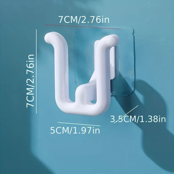 1/2pcs Colorful Self-Adhesive Shoe Racks,Wall-Mounted,with Hooks, for Bathroom,Bedroom Decoration,Easy Installation,Utility Hook