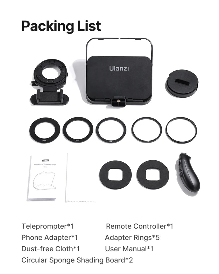 ឧបករណ៍ បង្ហាញ រូបភាព ចល័ត Ulanzi RT02 សម្រាប់ ថេប្លេត កាមេរ៉ា DSLR ទូរស័ព្ទ ផ្សាយផ្ទាល់ វីដេអូ Vlog ថត