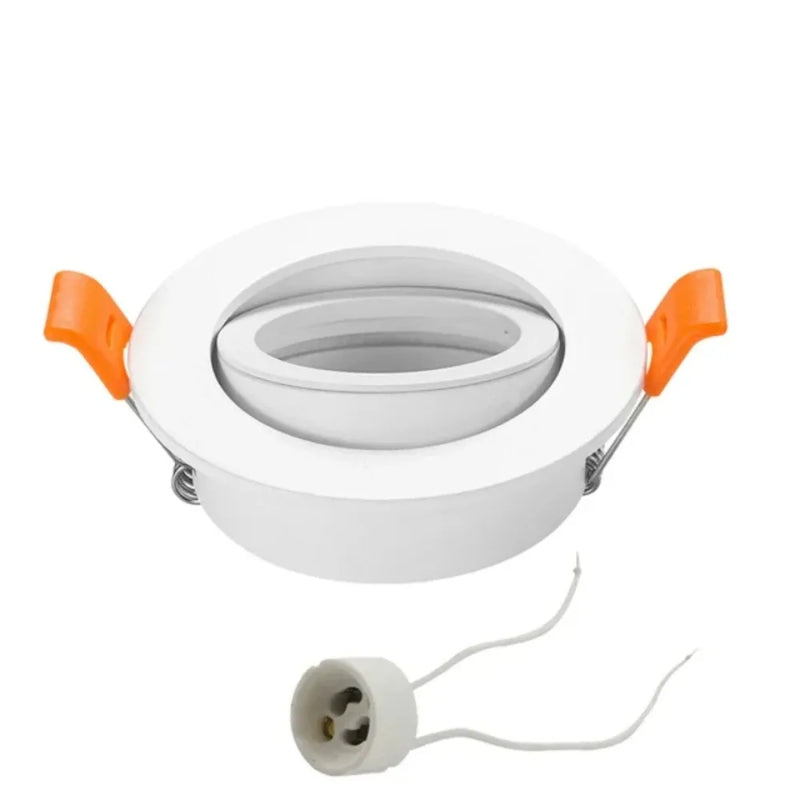 ស៊ុមភ្លើងពិដាន LED រាងមូល ពណ៌ខ្មៅ ស ប្រាក់ 1/5/10 ដុំ MR16 GU10 ចង្កៀងទ្រអំពូល Downlight GU10 Spot Light