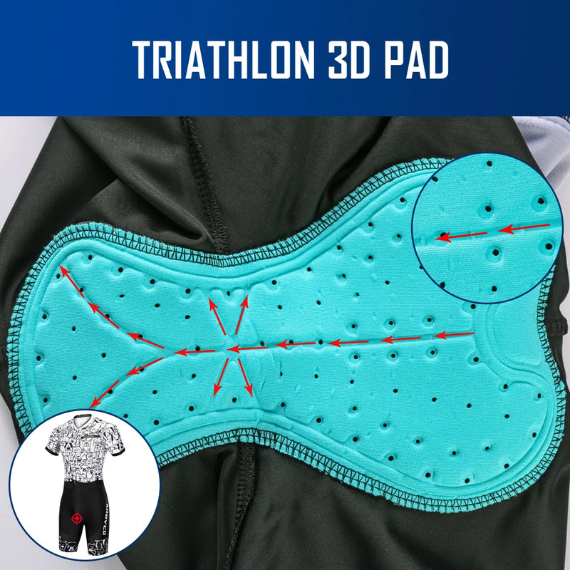 Men & Women Short Sleeve Triathlon Suit Custom Road Cycling Skinsuit Bicycle Trisuit for Racing Running Sport Apparel