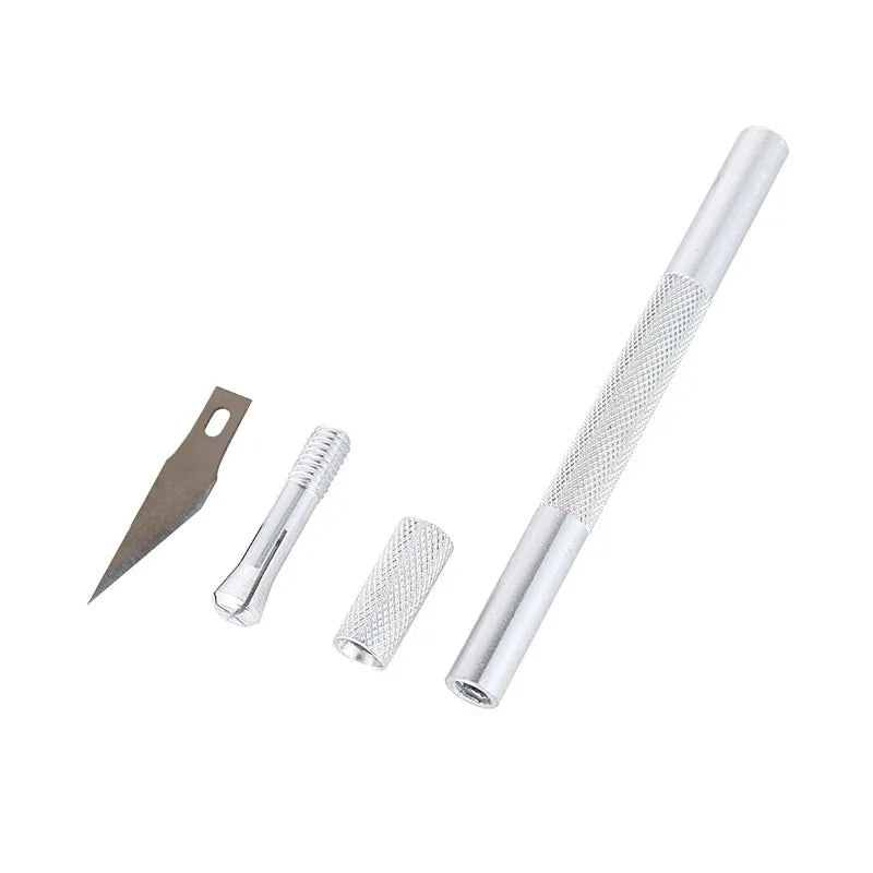 Engraving Non-Slip Metal Knife Kit + 40/5pcs #11 Blades Cutter Craft Knives for Mobile Phone PCB Repair Hand Tools