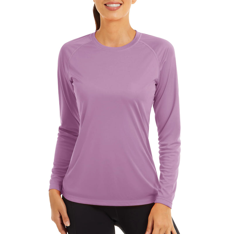 TACVASEN UPF 50+ Sun/Skin Protection Quick Dry T-Shirts Womens Long Sleeve Outdoor Performance Tee Shirts Summer Casual Tops