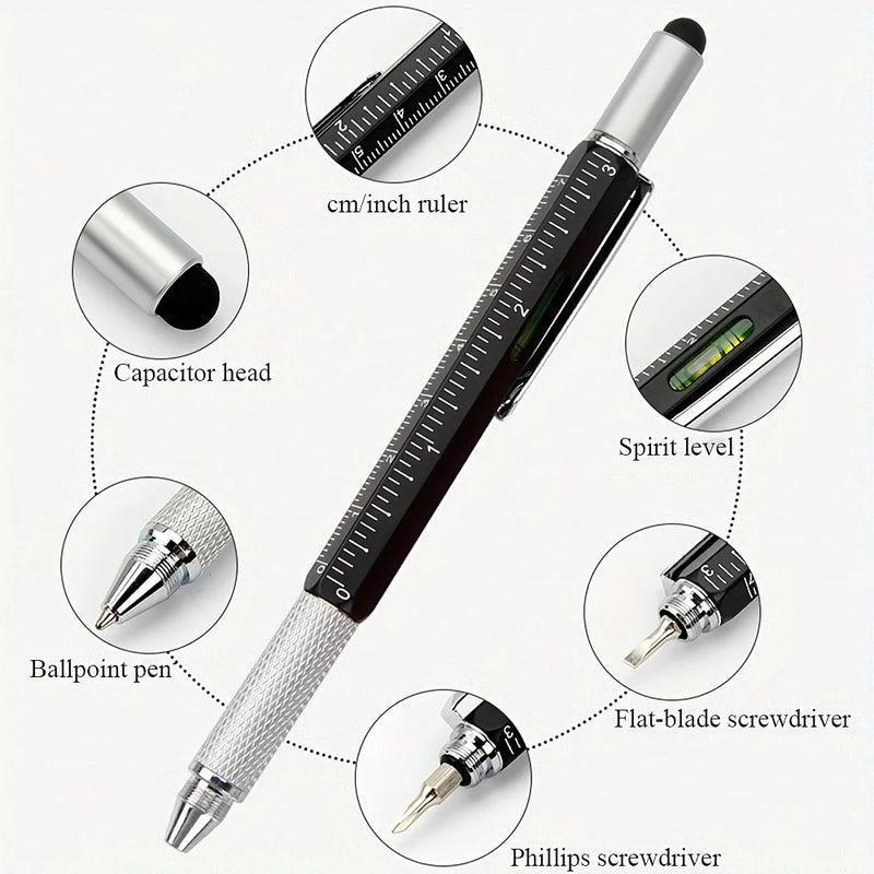 1/2pcs Hexagonal 7-in-1Stylus Pen • Capacitive Touch Screen Compatible • Twist Closure • Ergonomic Grip • for Ages  stylos