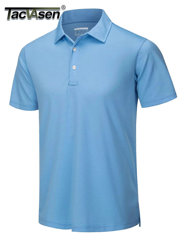 TACVASEN Summer Casual T-shirts Mens Short Sleeve Polo Shirts Button Down Work Shirts Quick Dry Tee Sports Fishing Golf Pullover