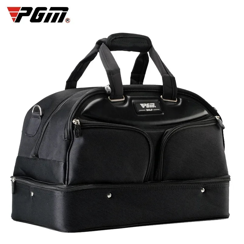 Authentic Golf Clothing Bag Men's Double-decker All-black Clothing Bag Super Large Capacity High-end Ball Bag YWB005