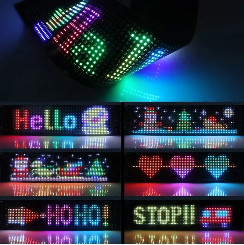 Flexible Screen LED Car Windshield Eyes LED Matrix Pixel Panel Display Plug-in DIY App Text Animation for The Car Windshield