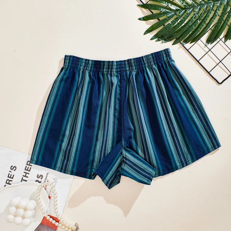ខោ pajamas កប្បាសបោះពុម្ពទាន់សម័យសម្រាប់ស្ត្រី Lounge ស្តើងរដូវក្តៅខោខ្លីសម្រាប់គេងពេលយប់មានផាសុកភាព Pyjamas Femme