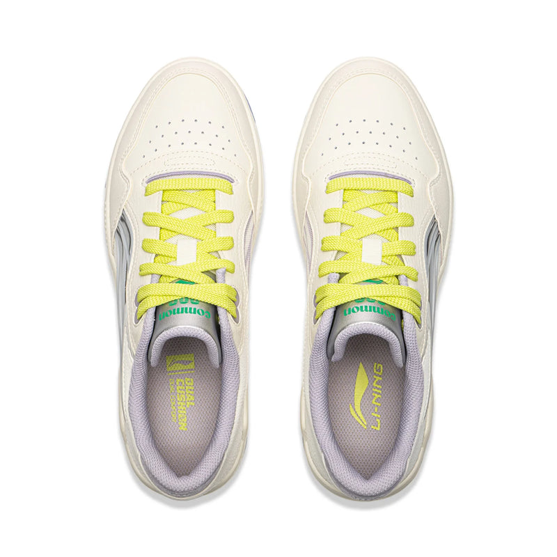 ស្បែកជើង Li-Ning ស្ត្រី COMMON 80s Lifestyle ស្បែកជើងកីឡាបែបបុរាណ ងាយស្រួលពាក់ ស្បែកជើងកីឡា LiNing Leisure AGCW038