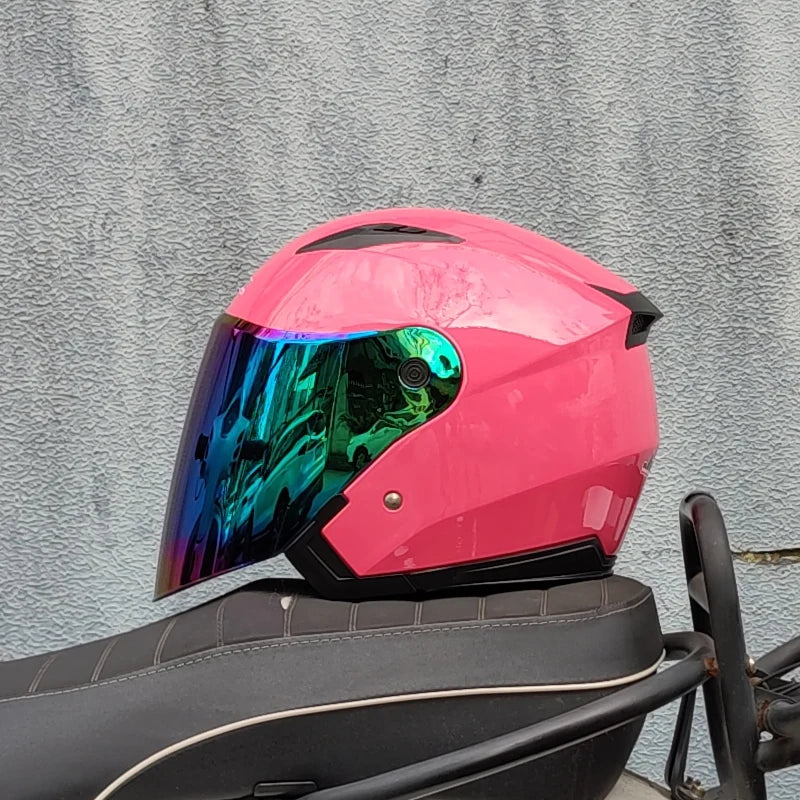 Genuine JIEKAI Helmet Motorcycle Motorbike Dual Lens Summer Winter Open Face Helmet Moto capacete para motocicleta casco512