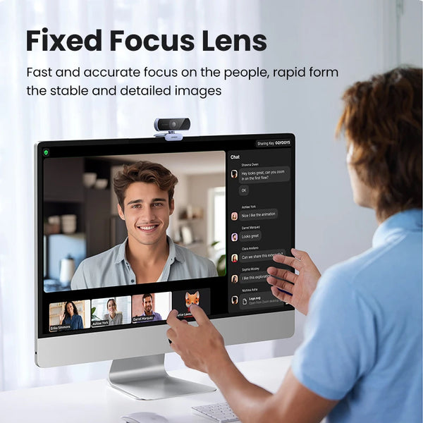 កាមេរ៉ាបណ្ដាញ UGREEN USB Webcam 1080P HD Mini Webcam សម្រាប់កុំព្យូទ័រយួរដៃ កាមេរ៉ាបណ្ដាញ មីក្រូហ្វូនពីរ សម្រាប់ YouTube Zoom Video Calling 2K webcam