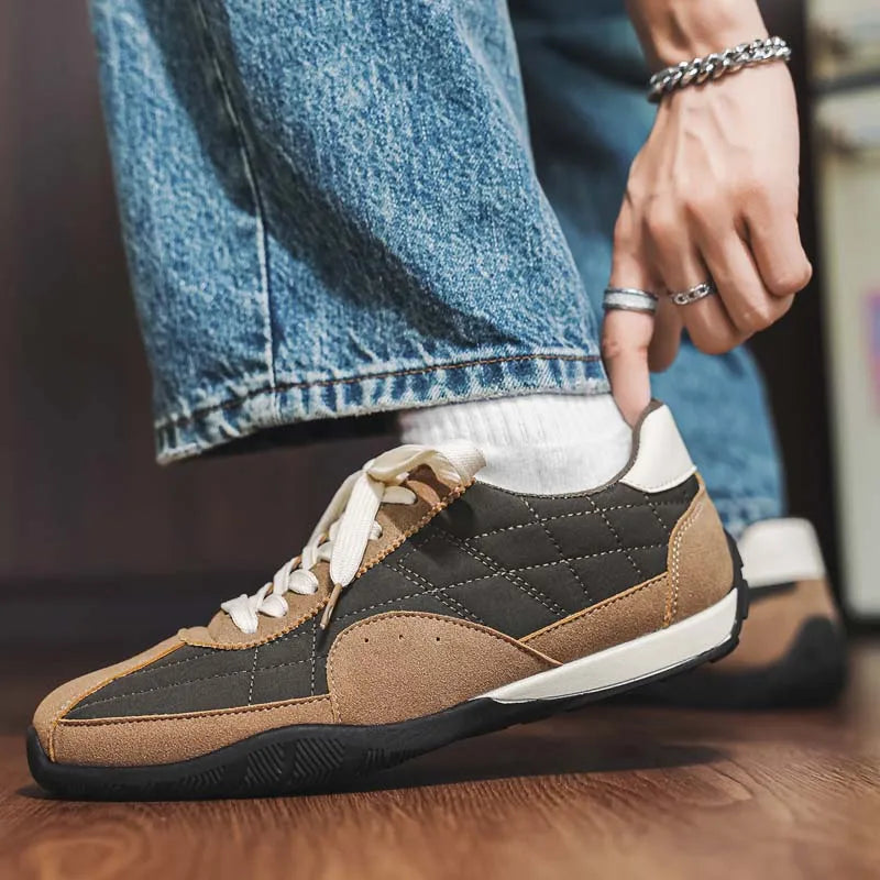 Men's retro casual shoes four seasons fashion tide shoes breathable light soft-sole non-slip comfort outdoor walking board shoes