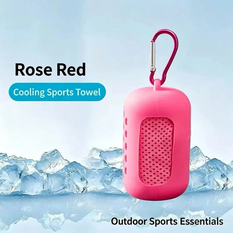 Outdoor Fitness Cooling Towel Sweat-Absorbing And Cooling Silicone-Covered Sports Towel for Hiking Bag