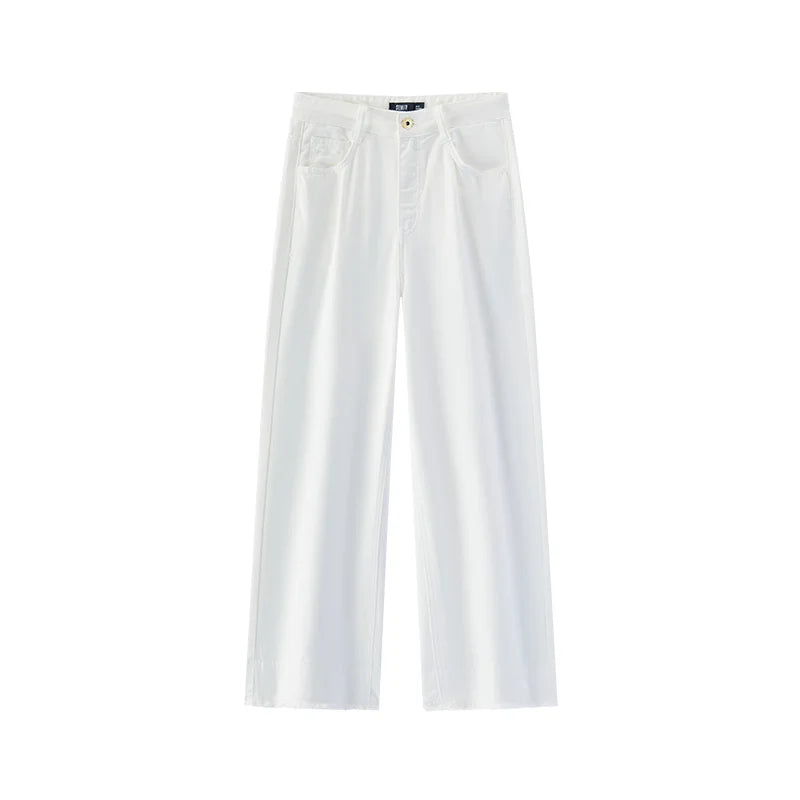 Semir Women Jeans Cooling 2026 Wide Leg Raw Hem Ankle Length Urban Casual Everyday Style Soft Comfortable Daily Wear Trendy