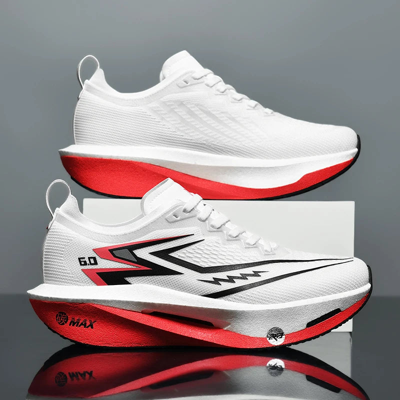 Mens Running Shoes 2025 New Lightweight Rebound Breathable Mesh Training Sneakers Flat Lace-up Comfortable Tennis Shoes for Men