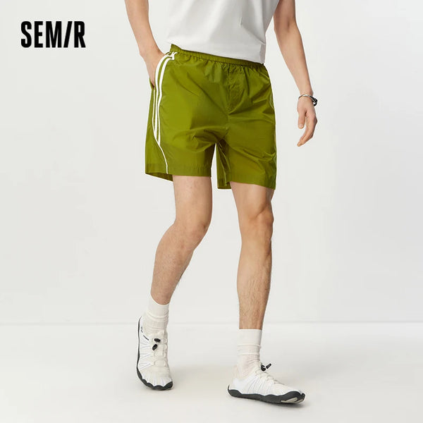 ខោខ្លីបុរស Semir ការពារកាំរស្មីយូវី ខោខ្លីឆ្នូតៗ ត្រជាក់ រលុង ត្រង់ រដូវក្តៅ ឆ្នាំ២០២៦ ស្ងួតរហ័ស សម្រាប់ក្រៅផ្ទះ