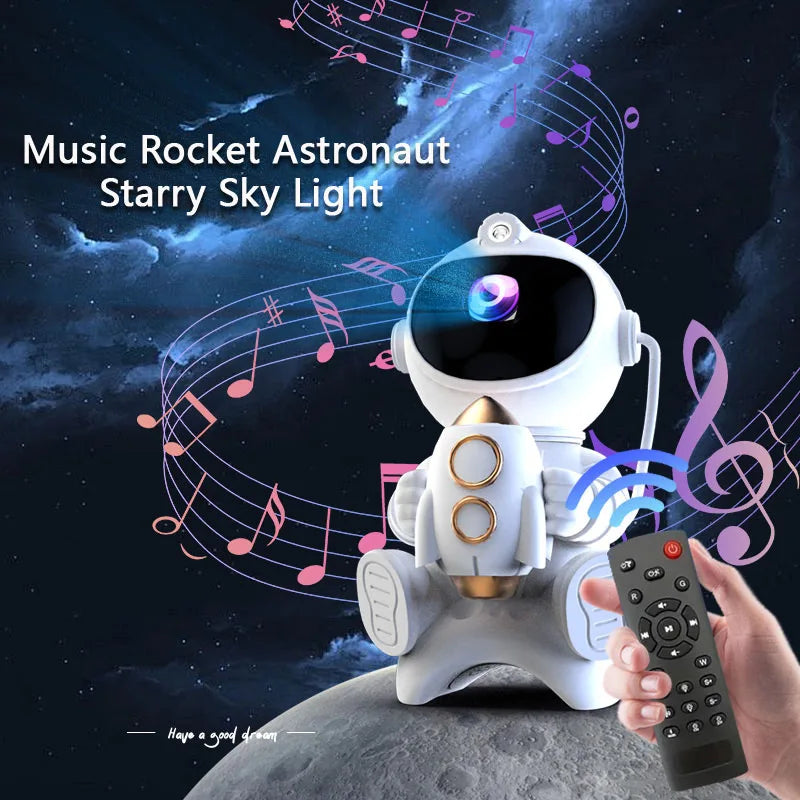Astronaut Galaxy Projector Star and Moon Night Light Projector Bluetooth Remote Timer 360°Adjustable Angle for Bedroom Kids Gift