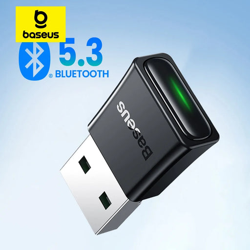 Baseus USB Bluetooth 5.3 Adapter PC USB Transmitter Receiver Dongle Wireless Adapter For Wireless Mouse Keyboard Win11/10/8.1