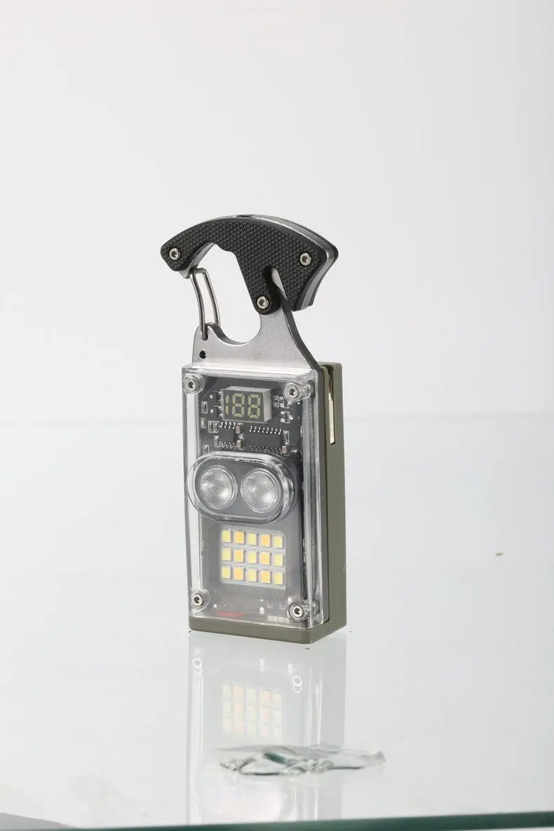 ពិល LED ថាមពលព្រះអាទិត្យ ភ្លើងខ្លាំង ភ្លើងសង្គ្រោះបន្ទាន់ ចង្កៀងចល័តធន់នឹងទឹក អាចសាកបាន ឡើងភ្នំ ធ្វើដំណើរ ឧបករណ៍ EDC