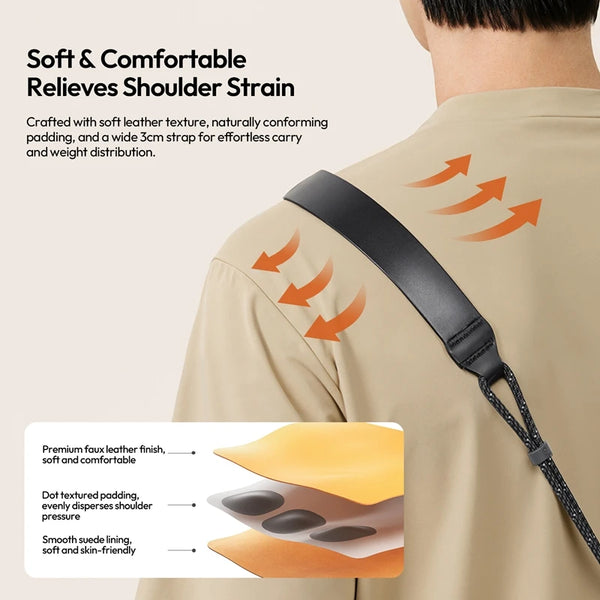 ខ្សែស្ពាយកាមេរ៉ា Ulanzi CSS2 U-Snap Lite Neck Strap ប៊ូឡុងសម្រាប់ Canon Sony Nikon Fuji គ្រឿងបន្លាស់ថតរូប