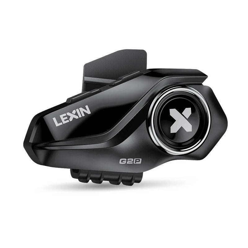 Lexin G2P Intercom For Motorcycle Helmet Bluetooth Headsets,Handsfree Communicator Up to 6 Riders Interphone with FM