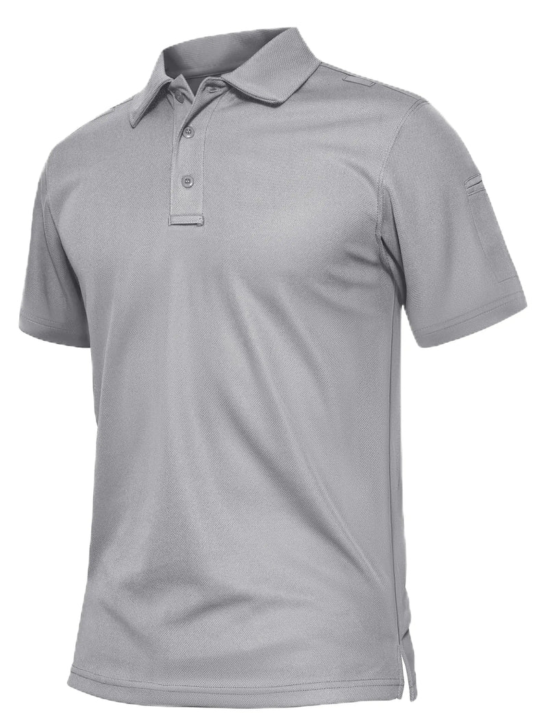 TACVASEN Lightweight UPF 50+ Polo Shirts Mens Summer Quick Dry SPF Performance Polo Tee Short Sleeve Sun Work Golf Fishing Tops