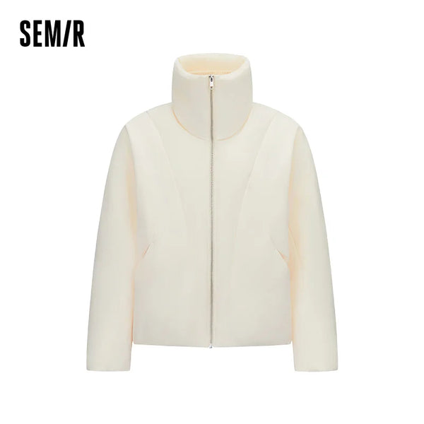 អាវក្រៅ Semir សម្រាប់នារី អាវធំ កអាវធំ ៨០ ភាគរយ ក្តៅ 2026 រដូវរងា ធម្មតា រលុង ម៉ូដខាងក្រៅ