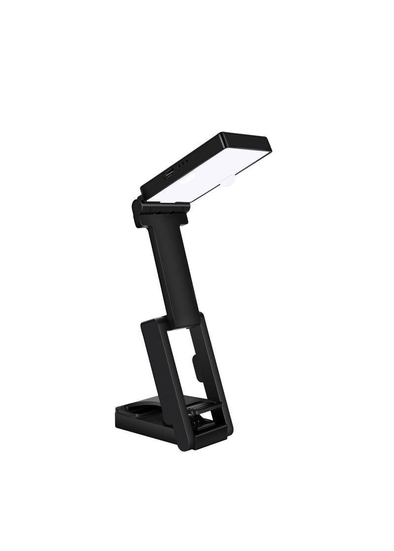 Clamp on Reading Light Rechargeable Foldable Multi-Angle Mini Portable Wireless Desk Lamp Suitable for Reading And Camping